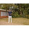 imagePJ PAUL JONES Men Casual Shirt Short Sleeve Summer Shirt Fashion Texture Button Down ShirtNavy Blue