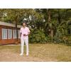 imagePJ PAUL JONES Men Casual Shirt Short Sleeve Summer Shirt Fashion Texture Button Down ShirtPink