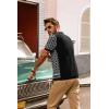 imagePJ PAUL JONES Mens 70S Shirts Vintage Shirts Button Down Cuban Collar Knitted Polo ShirtBlack