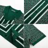 imagePJ PAUL JONES Mens 70S Shirts Vintage Shirts Button Down Cuban Collar Knitted Polo ShirtGreen