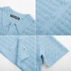imagePJ PAUL JONES Mens Polo Shirts Hollow Out Textured Knit Polo Shirts Short Sleeve Button Down Summer Beach ShirtBlue