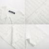 imagePJ PAUL JONES Mens Polo Shirts Hollow Out Textured Knit Polo Shirts Short Sleeve Button Down Summer Beach ShirtWhite