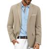 imagePJ PAUL JONES Mens Blazer Jackets Lightweight Casual Suits Stylish Sport Jacket for MenKhaki