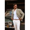 imagePJ PAUL JONES Mens Blazer Jackets Lightweight Casual Suits Stylish Sport Jacket for MenKhaki