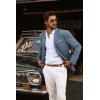 imagePJ PAUL JONES Mens Blazer Jackets Lightweight Casual Suits Stylish Sport Jacket for MenLight Blue