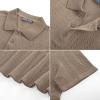 imagePJ PAUL JONES Mens Casual Knit Polo Shirt Short Sleeve Collared Stretchy Golf ShirtsKhaki