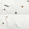 imagePJ PAUL JONES Mens Polo Shirt Short Sleeve Casual Knit Textured Button Down Polo Shirts with PocketWhiteno Pocket