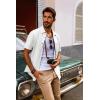 imagePJ PAUL JONES Mens Short Sleeve Cotton Shirts Lightweight Button Down Shirt Casual Summer Shirts for MenWhite