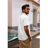 imagePJ PAUL JONES Mens Short Sleeve Cotton Shirts Lightweight Button Down Shirt Casual Summer Shirts for MenWhite