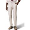 imagePJ PAUL JONES Mens Linen Dress Pants Casual Slim Fit Expandable Wasit Pleated Front Work TrousersLight Khaki