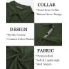 imagePJ PAUL JONES Mens Polo Shirts Short Sleeve Textured Casual Stylish Classic Button Polo T Shirt Stretchy Collared Golf ShirtsArmy Green
