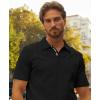 imagePJ PAUL JONES Mens Polo Shirts Short Sleeve Textured Casual Stylish Classic Button Polo T Shirt Stretchy Collared Golf ShirtsBlack