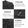 imagePJ PAUL JONES Mens Polo Shirts Short Sleeve Textured Casual Stylish Classic Button Polo T Shirt Stretchy Collared Golf ShirtsDark Gray