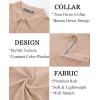 imagePJ PAUL JONES Mens Polo Shirts Short Sleeve Textured Casual Stylish Classic Button Polo T Shirt Stretchy Collared Golf ShirtsKhaki