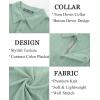 imagePJ PAUL JONES Mens Polo Shirts Short Sleeve Textured Casual Stylish Classic Button Polo T Shirt Stretchy Collared Golf ShirtsLight Green