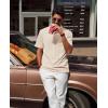 imagePJ PAUL JONES Mens Polo Shirts Short Sleeve Textured Polo T Shirt Summer Casual Knitted Golf ShirtApricot