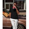 imagePJ PAUL JONES Mens Polo Shirts Short Sleeve Textured Polo T Shirt Summer Casual Knitted Golf ShirtBlack