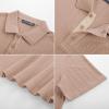 imagePJ PAUL JONES Mens Polo Shirts Short Sleeve Textured Polo T Shirt Summer Casual Knitted Golf ShirtKhaki