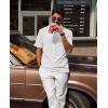imagePJ PAUL JONES Mens Polo Shirts Short Sleeve Textured Polo T Shirt Summer Casual Knitted Golf ShirtWhite