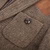 imagePJ PAUL JONES Mens Blazer Herringbone Tweed Sport Coats Two Button Wool Blend Formal JacketDark Coffee