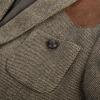 imagePJ PAUL JONES Mens Blazer Herringbone Tweed Sport Coats Two Button Wool Blend Formal JacketNut Brown