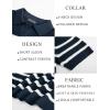 imagePJ PAUL JONES Mens Polo Shirts VNeck Knit Polo Textured Summer ShirtsNavy Bluestripe