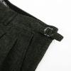 imagePJ PAUL JONES Men Vintage Tweed Pants Herringbone Pleated Suit TrousersArmy Green
