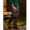 imagePJ PAUL JONES Mens Golf Pants Work Dress Comfy Pants Casual Slacks Trousers with Zip PocketsArmy Green