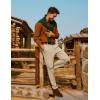 imagePJ PAUL JONES Mens Golf Pants Work Dress Comfy Pants Casual Slacks Trousers with Zip PocketsKhaki