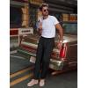 imagePJ PAUL JONES Mens Linen Dress Pants Casual Slim Fit Expandable Wasit Pleated Front TrousersBlack