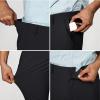 imagePJ PAUL JONES Mens Stretch Golf Pants Quick Dry Lightweight Casual Pants with PocketsBlack