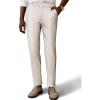 imagePJ PAUL JONES Mens Linen Dress Pants Casual Slim Fit Expandable Wasit Pleated Front TrousersLight Khaki