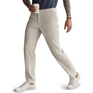 imagePJ PAUL JONES Mens Golf Pants Work Dress Comfy Pants Casual Slacks Trousers with Zip PocketsBeige
