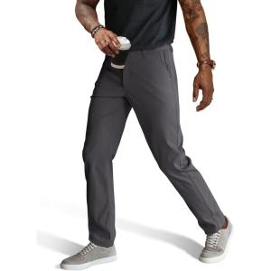 imagePJ PAUL JONES Mens Stretch Golf Pants Quick Dry Lightweight Casual Pants with PocketsDark Grey