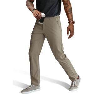 imagePJ PAUL JONES Mens Stretch Golf Pants Quick Dry Lightweight Casual Pants with PocketsKhaki