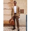 imagePJ PAUL JONES Mens Cardigan Sweater Shawl Collar Button Down Knit Blazer Jacket KnitwearKhaki B