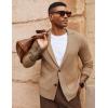 imagePJ PAUL JONES Mens Cardigan Sweater Shawl Collar Button Down Knit Blazer Jacket KnitwearKhaki B