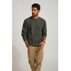 imagePJ PAUL JONES Mens Crewneck Sweater Casual Cable Knit Pullover Sweater Drop Shoulder Solid Knitted SweatersDark Green