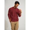 imagePJ PAUL JONES Mens Crewneck Sweater Casual Cable Knit Pullover Sweater Drop Shoulder Solid Knitted SweatersRed