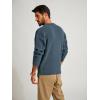 imagePJ PAUL JONES Mens Crewneck Sweater Casual Cable Knit Pullover Sweater Drop Shoulder Solid Knitted SweatersRoyal Blue