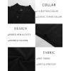imagePJ PAUL JONES Mens Pullover Sweaters Quarter Button Sweater Stand Collar Knit PulloversBlack