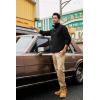 imagePJ PAUL JONES Mens Pullover Sweaters Quarter Button Sweater Stand Collar Knit PulloversBlack