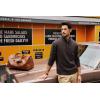 imagePJ PAUL JONES Mens Pullover Sweaters Quarter Button Sweater Stand Collar Knit PulloversCoffee