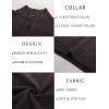 imagePJ PAUL JONES Mens Pullover Sweaters Quarter Button Sweater Stand Collar Knit PulloversCoffee