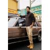 imagePJ PAUL JONES Mens Pullover Sweaters Quarter Button Sweater Stand Collar Knit PulloversCoffee