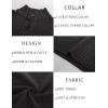 imagePJ PAUL JONES Mens Pullover Sweaters Quarter Button Sweater Stand Collar Knit PulloversDark Grey