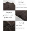 imagePJ PAUL JONES Mens Pullover Sweaters Quarter Button Sweater Stand Collar Knit PulloversKhaki