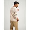 imagePJ PAUL JONES Mens Sweater Casual Crew Neck Pullover Textured Knit SweatersApricot