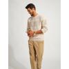 imagePJ PAUL JONES Mens Sweater Casual Crew Neck Pullover Textured Knit SweatersApricot