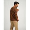 imagePJ PAUL JONES Mens Sweater Casual Crew Neck Pullover Textured Knit SweatersCoffee